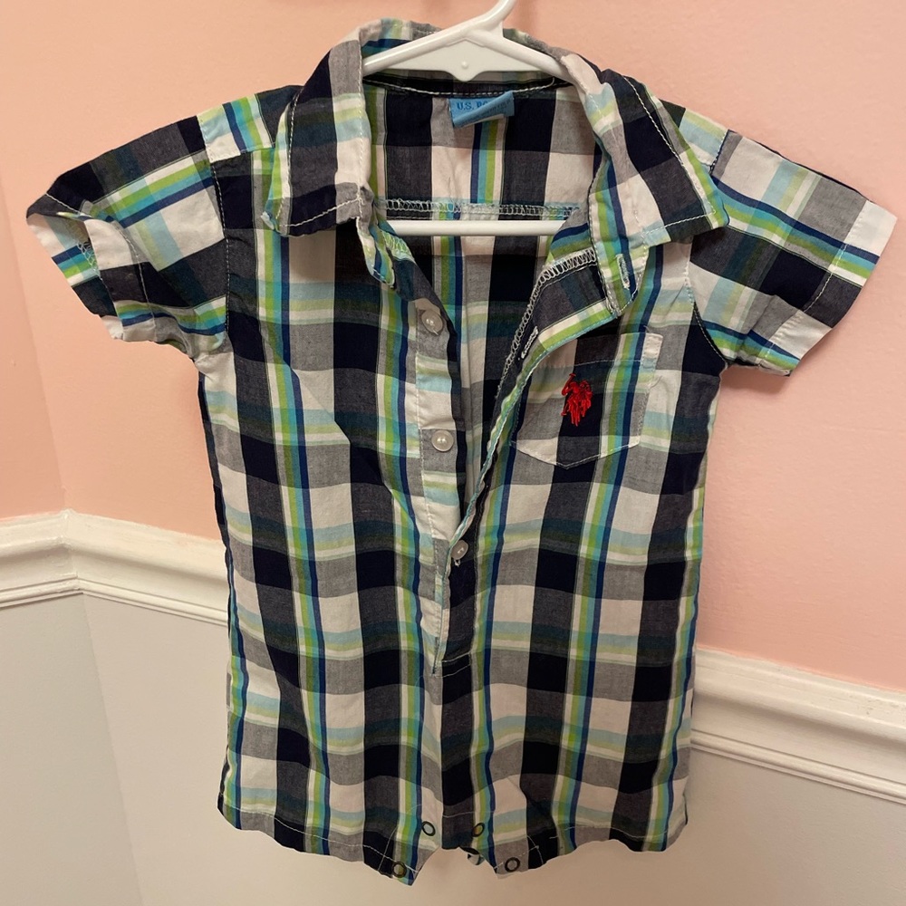 US Polo Assn Baby Romper